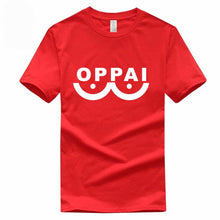 Load image into Gallery viewer, Hero Saitama One Punch Man Oppai Funny T-shirt Summer Euro Size 100% Cotton Short Sleeve O-Neck Men And Women T Shirt GMT3000019